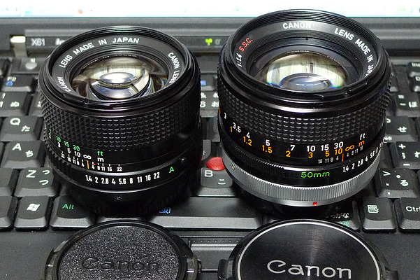 Canon NewFD 50mm F1.4 フード,フィルター付属-